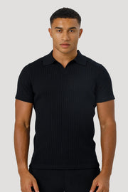 THE ALONSO SHORT SLEEVE POLO - BLACK