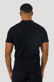 THE ALONSO SHORT SLEEVE POLO - BLACK