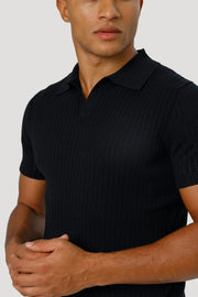 THE ALONSO SHORT SLEEVE POLO - BLACK