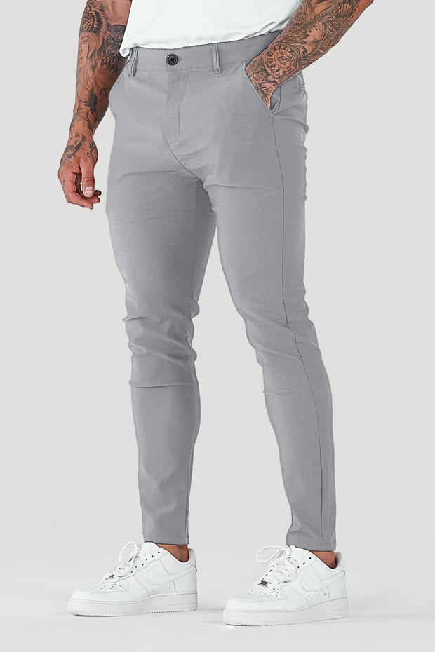 THE AVANI TROUSERS - LIGHT GREY