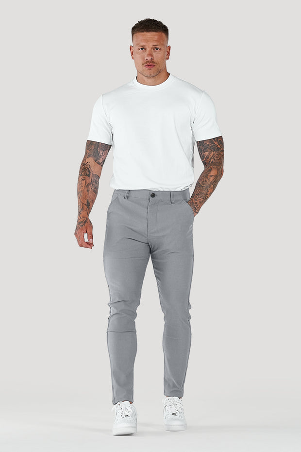 THE AVANI TROUSERS - LIGHT GREY