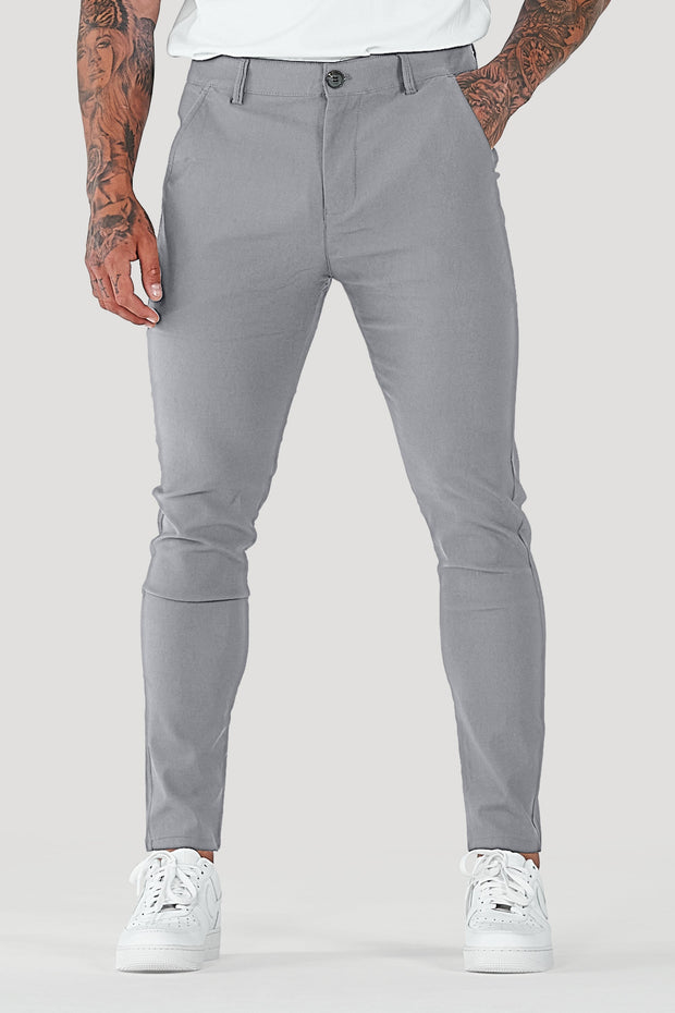 THE AVANI TROUSERS - LIGHT GREY