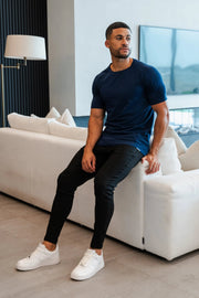 THE MUSCLE BASIC T-SHIRT - DARK BLUE